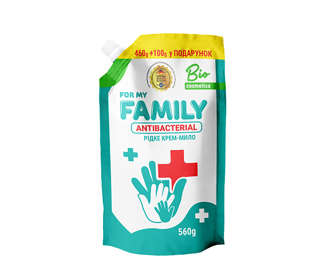 FOR MY FAMILY თხევადი კრემ საპონი ანტიბაქტერიული 